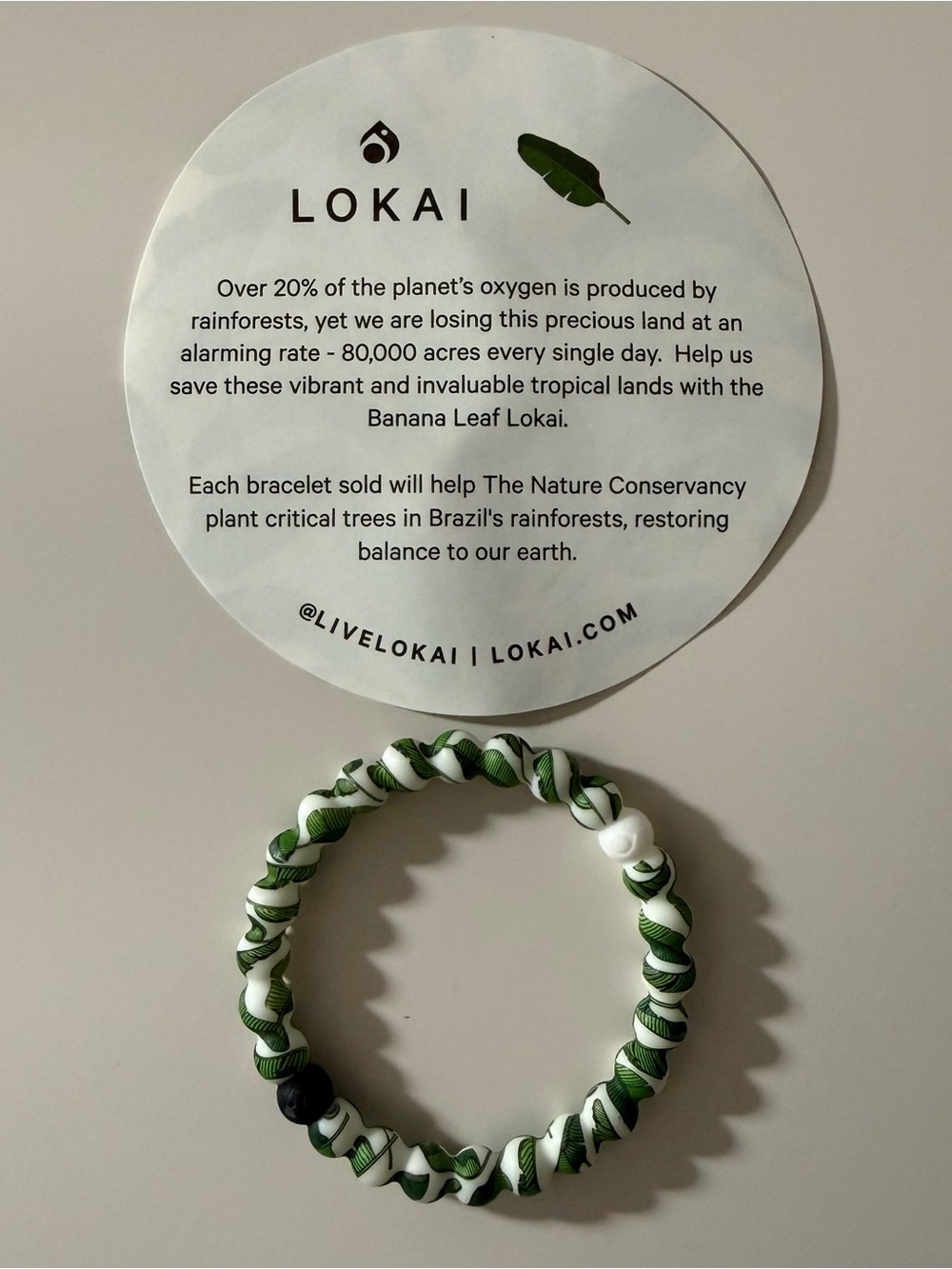 Banana Leaf Lokai Bracelet (Size Medium) - Picture 3 of 5